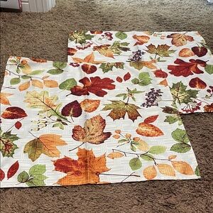 Autumn Leaf Print Placemats, Set of 2